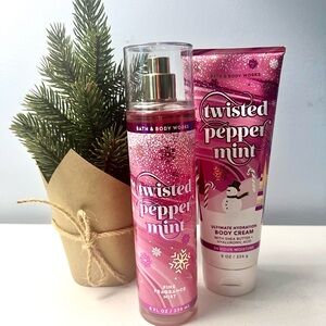 NWT, Twisted Peppermint Set by Bath & Body Works